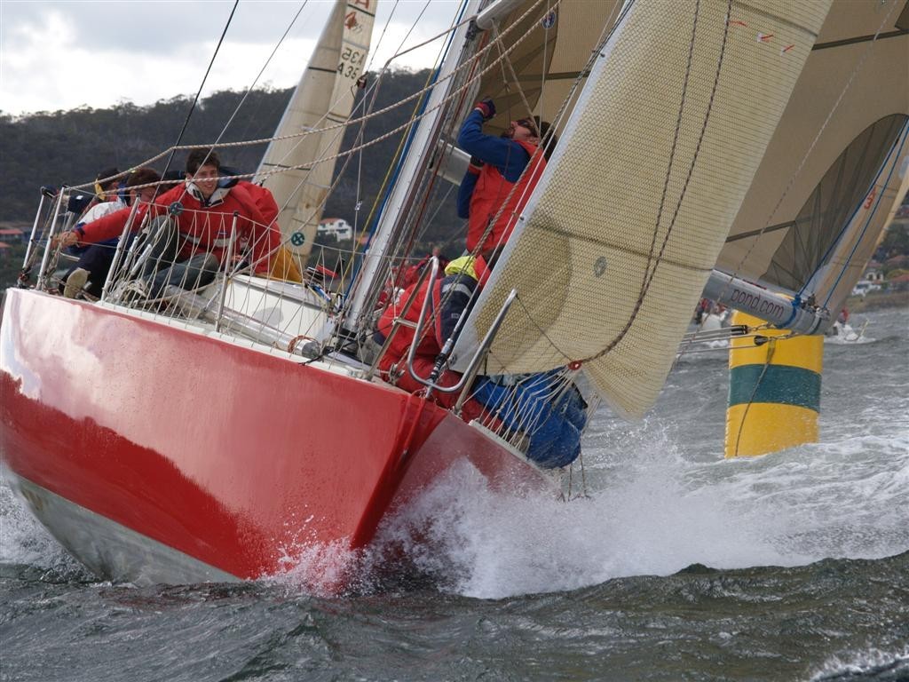 Wind speeds of over 25 knots caused havoc for all competitors. Bellerive Yacht Club’s Crown Series Regatta 2008 © Jane Austin